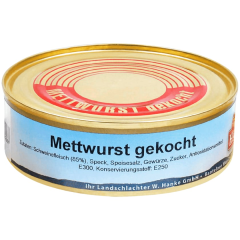 Hanke Mettwurst gekocht