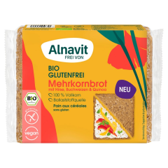 Alnavit Frei von Bio Mehrkornbrot glutenfrei vegan