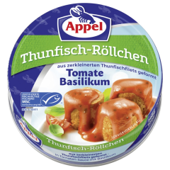 Appel Thunfisch-Röllchen Tomate Basilikum