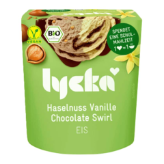 Lycka Bio Eis Haselnuss Vanille Chocolate Swirl vegan