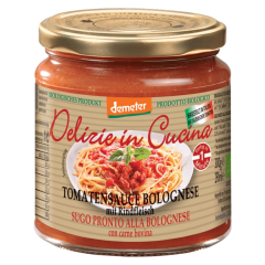 Delizie in Cucina Bio Demeter Tomatensauce Bolognese mit Rindfleisch