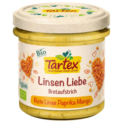 Tartex Bio Linsen Liebe Brotaufstrich Rote Linse Paprika Mango vegan