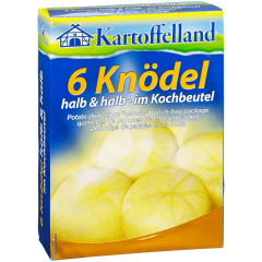 Kartoffelland 6 Knödel halb & halb im Kochbeutel