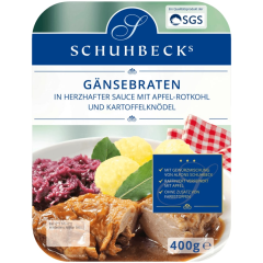 Schuhbecks Gänsebraten mit Apfel-Rotkohl und Kartoffelknödel