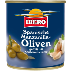 Ibero Manzanilla-Oliven mit Knoblauchcreme