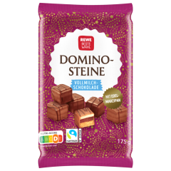 REWE Beste Wahl Dominosteine Vollmilch mit Edelmarzipan