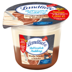 Landliebe Vollmilch Pudding Weiße Schoko & Schoko