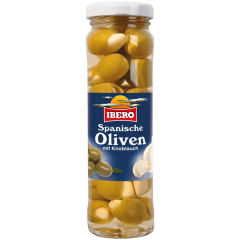 Ibero Grüne Oliven mit Knoblauch