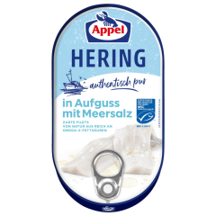 Appel Hering in Aufguss mit Meersalz