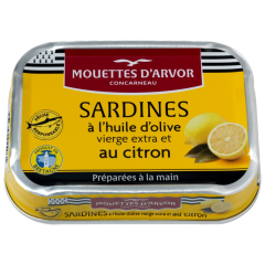 Mouettes d'Arvor Concarneau Sardinen in Olivenöl mit Zitrone