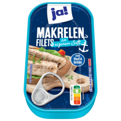 ja! Makrelen-Filets im eigenen Saft