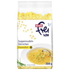 REWE frei von Suppennudeln Sternchen glutenfrei