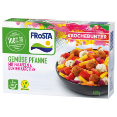 Frosta Gemüse Pfanne mit Falafeln & bunten Karotten