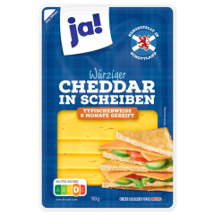 ja! Würziger Cheddar in Scheiben