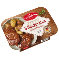 Dreistern 6 Hackbraten in Zwiebel-Bratensauce