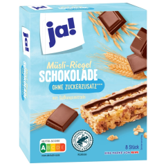 ja! Müsli-Riegel Schoko ohne Zuckerzusatz