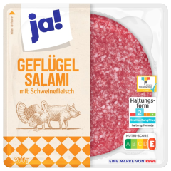 ja! Geflügel-Salami mit Schweinefleisch