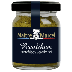 Maitre Marcel Basilikum erntefrisch verarbeitet