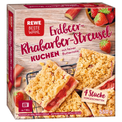 REWE Beste Wahl Erdbeer-Rhabarber-Streusel-Kuchen