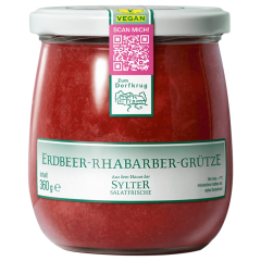 Zum Dorfkrug Erdbeer-Rhabarber-Grütze