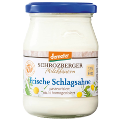 Schrozberger Milchbauern Bio Demeter Frische Schlagsahne 32%