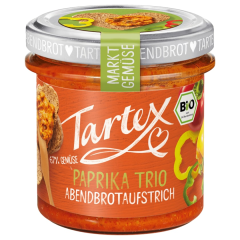 Tartex Bio Brotaufstrich Markt-Gemüse Paprika Trio