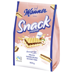 Manner Snack Minis Milch Haselnuss Schnitten