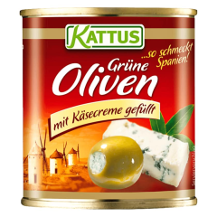 Kattus Spanische grüne Oliven mit Käsecreme