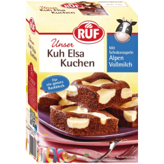 Ruf Kuh Elsa Kuchen mit Schoko Raspeln Alpen Vollmilch