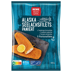 REWE Alaska Seelachsfilet paniert