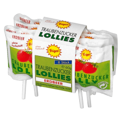 Frigeo Traubenzucker-Lolly Kettenpack Erdbeer