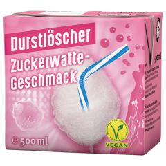 Durstlöscher Zuckerwatte-Geschmack