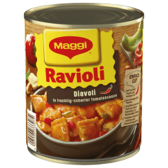 Maggi Ravioli Diavoli in scharfer Tomatensauce