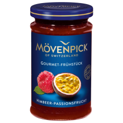 Mövenpick Gourmet-Frühstück Himbeere Passionsfrucht Fruchtaufstrich