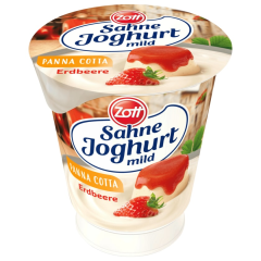 Zott Sahne Joghurt Erdbeer Panna Cotta