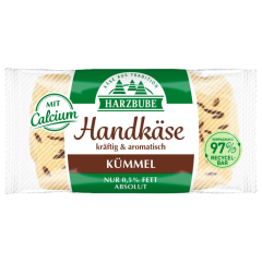 Harzbube Handkäse mit aufgestreutem Kümmel