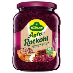 Kühne Apfelrotkohl mit Apfelstücken