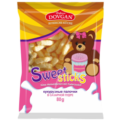 Dovgan Sweet Sticks Süsse Maisstäbchen mit Puderzucker