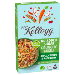 W.K. Kellogg No Added Sugar Crunchy Müsli Apple, Carrot & Raspberry