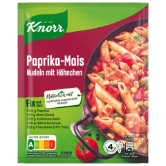 Knorr Fix Paprika-Mais Nudeln mit Hähnchen