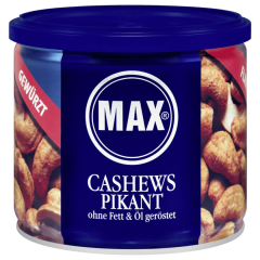 Max Cashews pikant ohne Fett & Öl geröstet