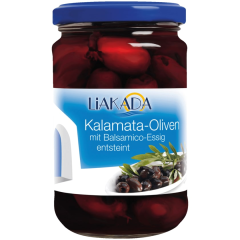 Liakada Kalamata-Oliven in Balsamico ensteint