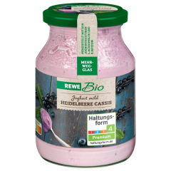 REWE Bio Joghurt mild mit Heidelbeere-Cassis