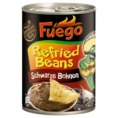 FUEGO Refried Beans Schwarze Bohnen