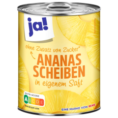 ja! Ananas ganze Scheiben in eigenem Saft