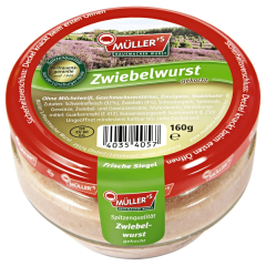 Müller's Zwiebelwurst gekocht