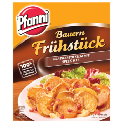 Pfanni Bauernfrühstück Bratkartoffeln mit Speck und Ei