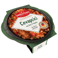 Dreistern Cevapcici mit Reis