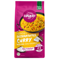 Davert Bio Süsskartoffel Curry mit Kokosmilch