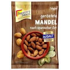 Farmer's Snack geröstete Mandel nach spanischer Art mit Salz braun